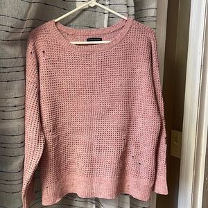 Pink crew casual sweater